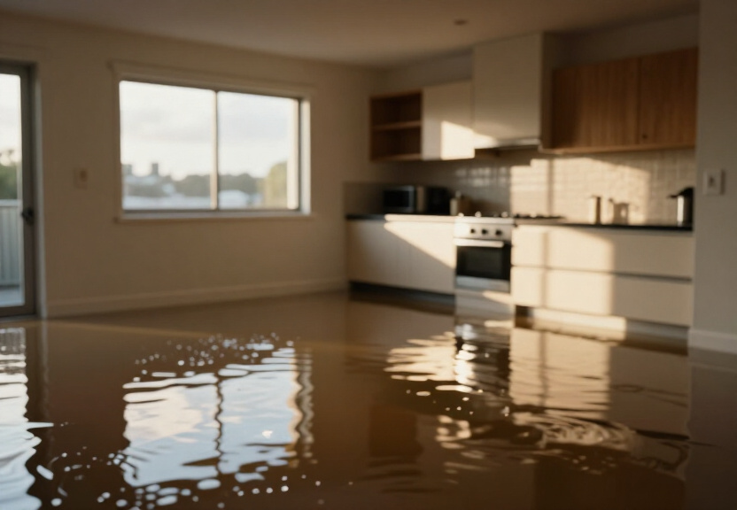 Soggy carpets in Chester Hill apartment before extraction